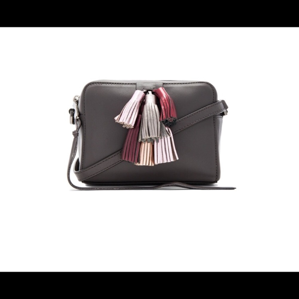 Rebecca Minkoff Sofia Tassel Gray Pink Mini Bag